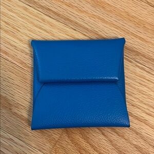 Hermes Vibrant Blue Leather Wallet